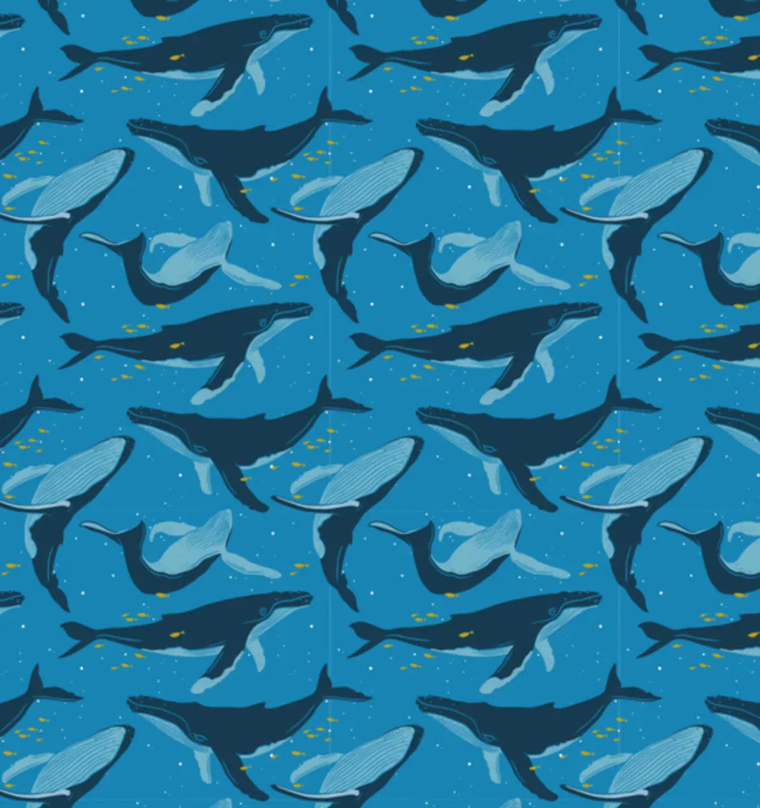 Set of 2 Large Reusable Cloth Furoshiki Gift Wrap | Whales & Waves