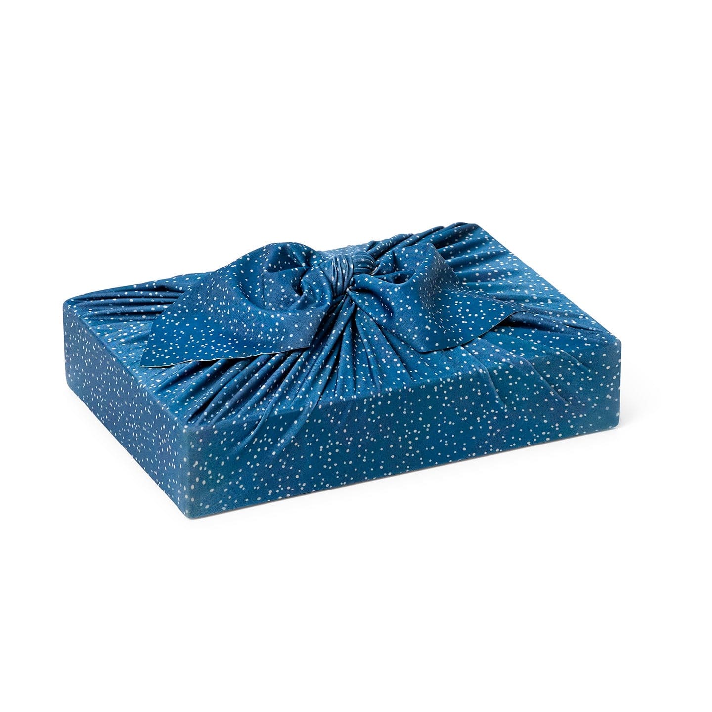 Set of 3 (S, L, XL) Reusable Cloth Furoshiki Gift Wrap | Holiday Shapes & Deep Blue